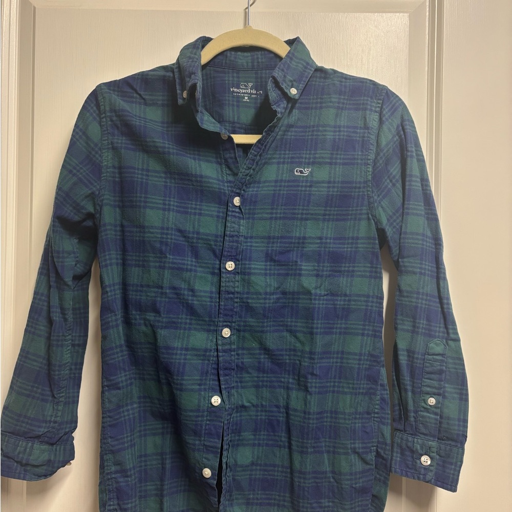 Vineyard Vine Boys Plaid Flannel Shirt